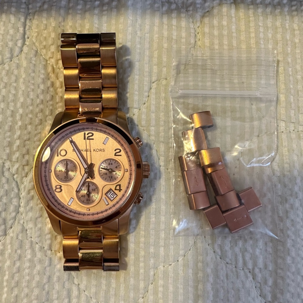 Michael Kors Runway Rose Gold-Tone Watch